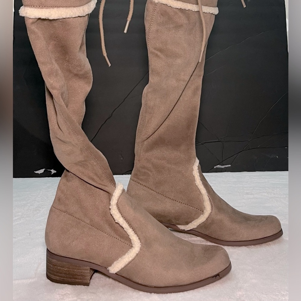 Charles David Women’s 7.5 Mob Wife Suede boots by Anthropologie Phoebe Y2K Ski - Picture 7 of 10